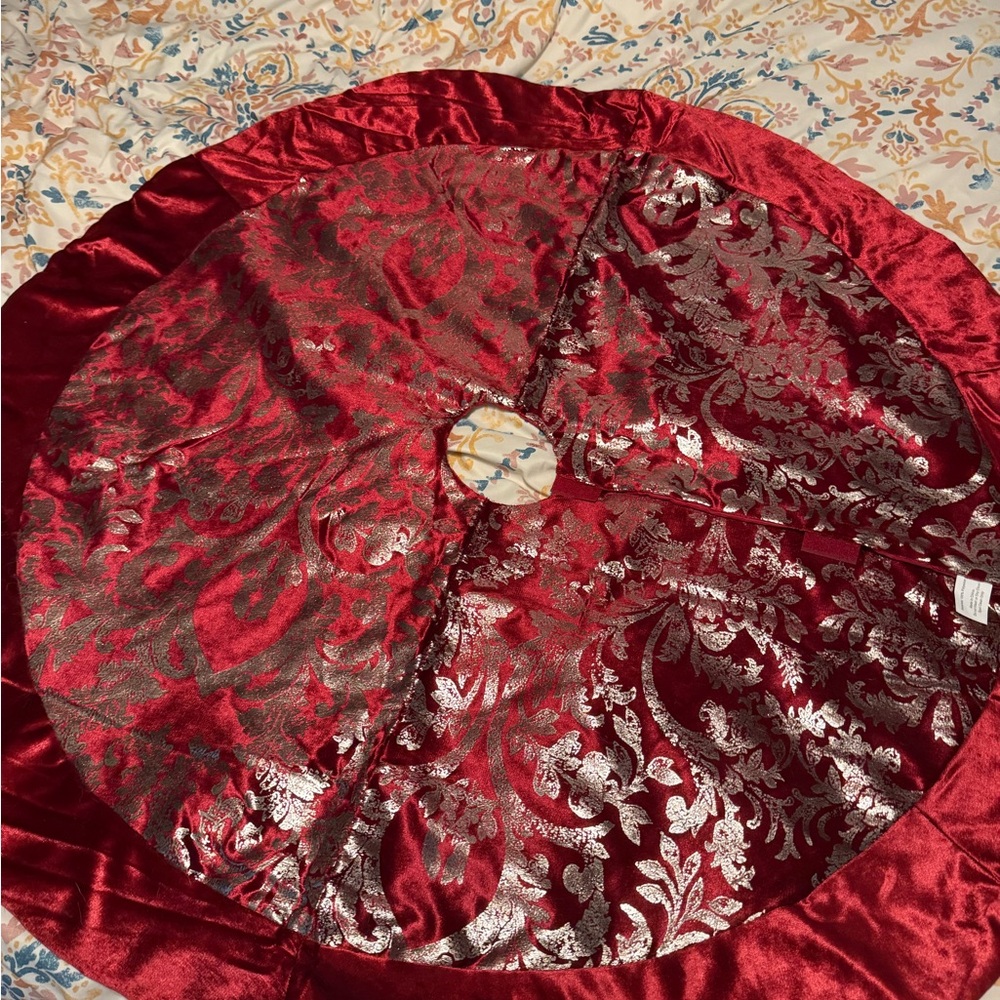 Red and Silver Tree Skirt